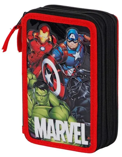 Penar școlar echipat Karactermania Avengers - Group, 3 fermoare
