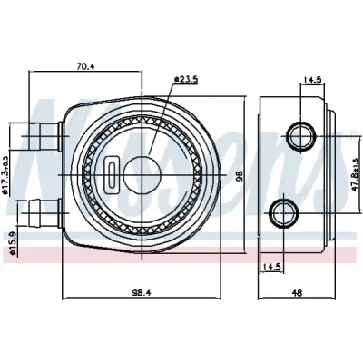 Radiator ulei, ulei motor NISSENS 90697