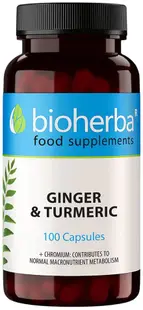 Ginger and Turmeric, 100 capsule, Bioherba