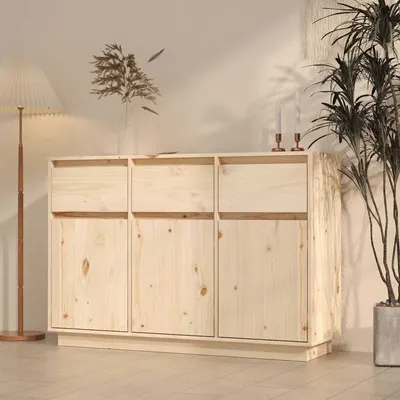 vidaXL Servantă, 111x36x75 cm, lemn masiv de pin