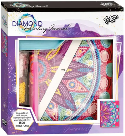 Totum Creative Set - Caiet de notițe cu diamante, flori