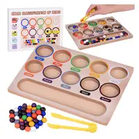 Jucarie Montessori de sortat culorile, Cu 50 de bile colorate, Mosaic Sorter