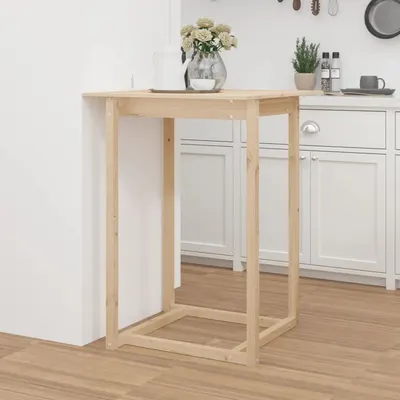 vidaXL Masă de bar, 80 x 80 x 110 cm, lemn masiv de pin
