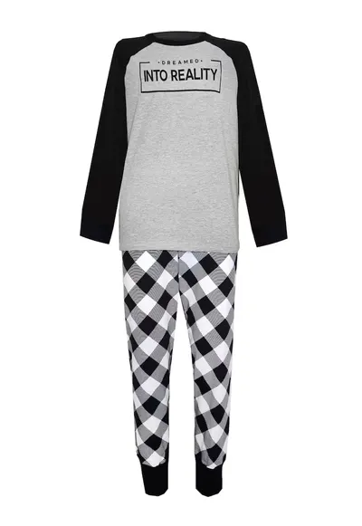 Pijama barbati PBI79 - - Negru/Multicolor