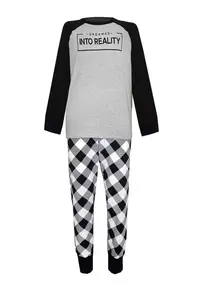 Pijama barbati PBI79 - - Negru/Multicolor