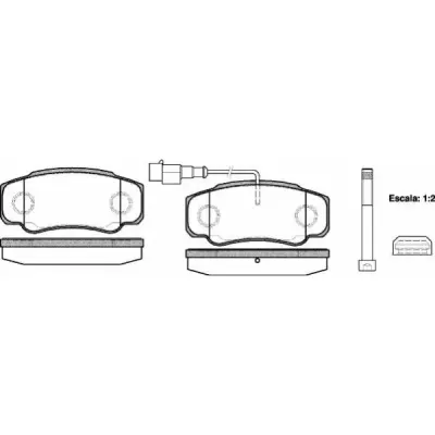 Set placute frana, frana disc REMSA 0961.02