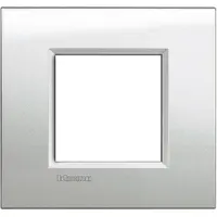 Rama ornament 2 module Bticino Living Light LNA4802GL, moonlight silver