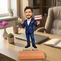 Caricatura pentru Agent Imobiliar - Statueta Personalizata tip Trofeu