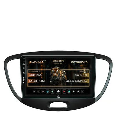 Navigatie Hyundai I10 (2007-2013), Android, A-Octacore 4GB RAM + 64GB ROM, 9 Inch - AD-BGA9004+AD-BGRKIT198