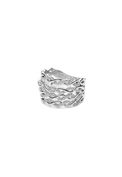 Inel Kelly Placat Cu Aur Alb De 14K