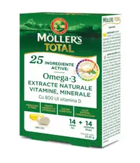 Mollers Total, 14 capsule + 14 comprimate, Moller's