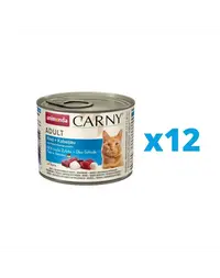 ANIMONDA Carny Set Hrana umeda pisici, cu vita, cod si radacina de patrunjel 12 x 200 g