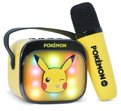 Boxa portabila OTL Technologies - Pikachu PopSing Karaoke Speaker & Microphone, galben