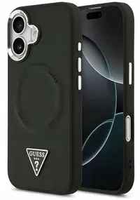 Husă Guess - Triangle Logo, iPhone 17, MagSafe, negru