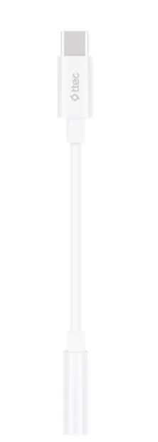 Cablu ttec - Aux Adapter, USB-C/3.5 mm, alb