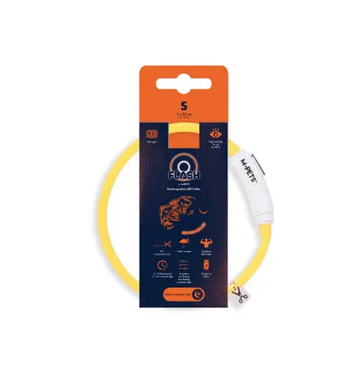 10855499 FLASH LED rechargeable collar S Orange