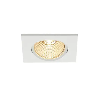Spot incastrat, NEW TRIA 68 Ceiling lights, white LED, 3000K, square, matt white, 38°, 12W, incl. driver, clip springs