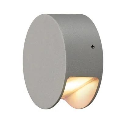 Corp iluminat de perete, aplica, lumini PEMA® de perete, lumina de perete gri, LED-uri, 3000K, IP44, gri-argintiu, 4 W