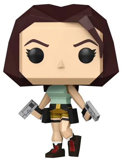 Figurină Funko POP! Games: Tomb Raider - Lara Croft (Polygonal) #1192