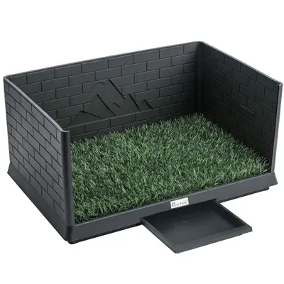 PawHut Toaletă pentru câini cu tavă detașabilă, 75 x 51 x 36,5 cm | Aosom Romania