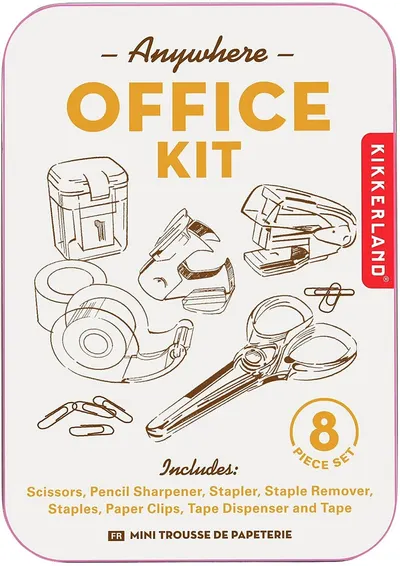 Set de rechizite de birou Kikkerland - Într-o cutie metalică