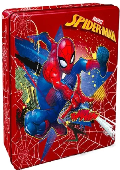Set de colorat într-o cutie metalică Multiprint Spider-Man