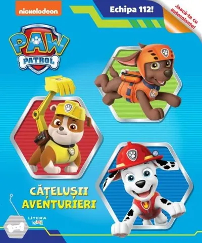 Patrula Cățelușilor. Echipa 112! Cățelușii aventurieri. Joacă-te cu autocolante - Paperback brosat - ***