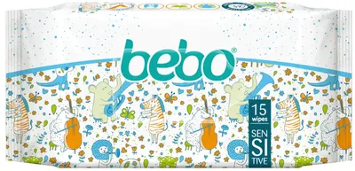 Șervețele umede Bebo - Sensitive, 15 buc