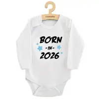 Body cu maneca lunga, New Baby, Marime 56, Din bumbac 100%, Born in 2026, Blue