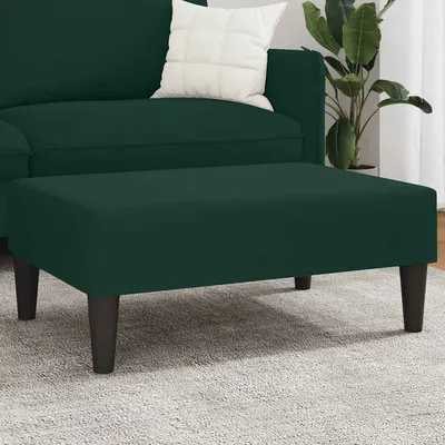 vidaXL Taburet, verde închis, 77x55x31 cm, catifea