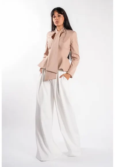 Pantalon cu pliuri frontale