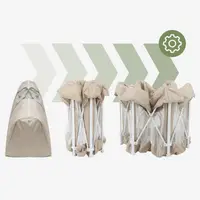 Tarc de joaca pliabil pentru copii Tulano Cozy 30 Beige, utilizare interiorexterior, usa cu fermoar,pereti din plasa respirabila, geanta transport