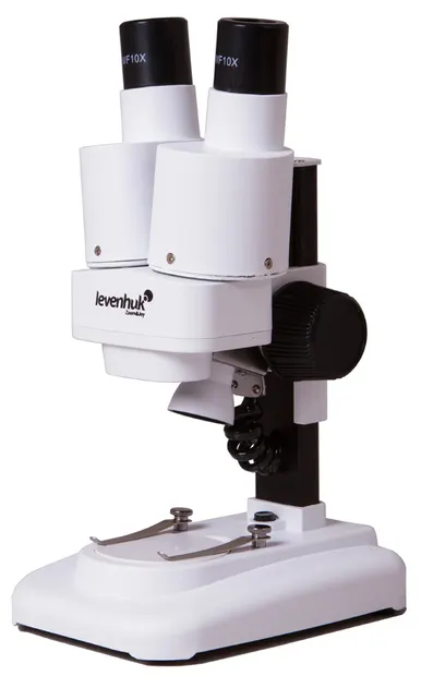 Microscop Levenhuk - 1ST, alb/negru