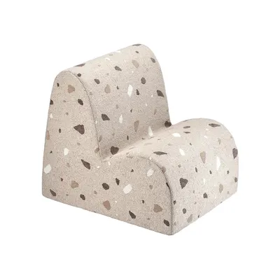 Fotoliu de copii maro deschis cu tapițerie din țesătură bouclé/cu tapițerie din chenille Terrazzo Cloud – Wigiwama