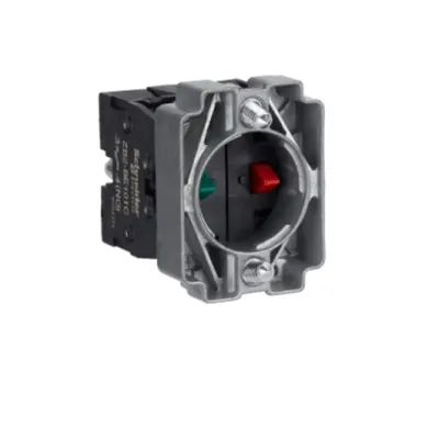 Contact cu corp de buton si elemente de fixare, Easy Harmony XB2, metal, terminale cu surub, 1NO + 1NC