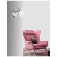 Spot PUBLICO Opal Sticla Satin Nickel Metal LED E14 1x5W IP20 Fara bec