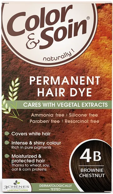 3 Chenes Color & Soin Vopsea de păr, 4B Culoare maro ciocolată
