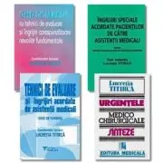 Pachet 4 carti Asistenti medicali: Ghid de nursing, Tehnici de evaluare, Ingrijiri speciale acordate pacientilor si Urgentele medico-chirurgicale