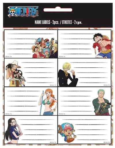 Etichete școlare GIM - One Piece, 16 buc