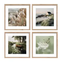 Tablouri cu ramă 4 buc. imprimate 30x30 cm Subtle Nature – Styler