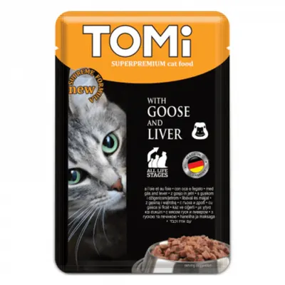 Hrana umeda pentru pisici Tomi cu gasca ficat 100 gr