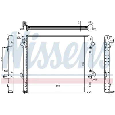Radiator, racire motor NISSENS 646804