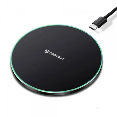 Incarcator Retea Wireless Techsuit CHWR031 Premium, 15W, 1.67A, Negru