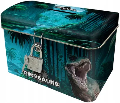 Pușculiță de metal Derform Dinosaurs 19 - Cu lacăt