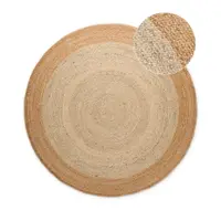Covor fildeș reversibil, țesut manual rotund din iută ø 120 cm Jutta Ivory – Hanse Home