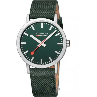 Ceas Mondaine Mondaine A660.30360.60SBF Mens Watch Classic SBB recyc. Textile 40mm 3ATM