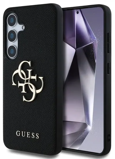 Husă Guess - Grained, Galaxy S25, negru