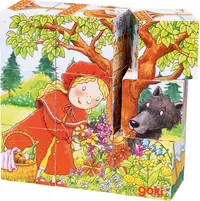 Puzzle din cuburi de lemn