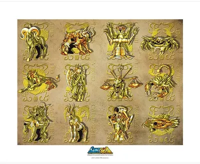 Art print ABYstyle Animation: Saint Seiya - Gold Signs (Limited Edition)