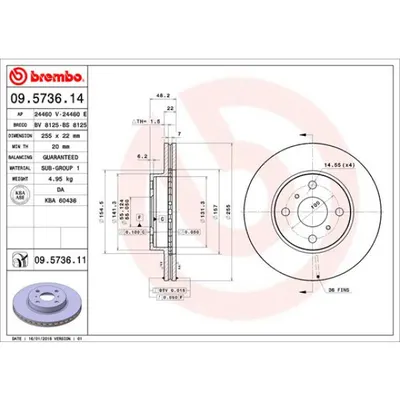 Disc frana BREMBO 09.5736.11